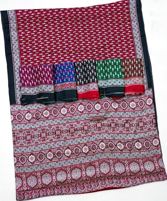 Rajtex Pure Ajrakh 037 Cheap saree wholesaler in Hyderabad
